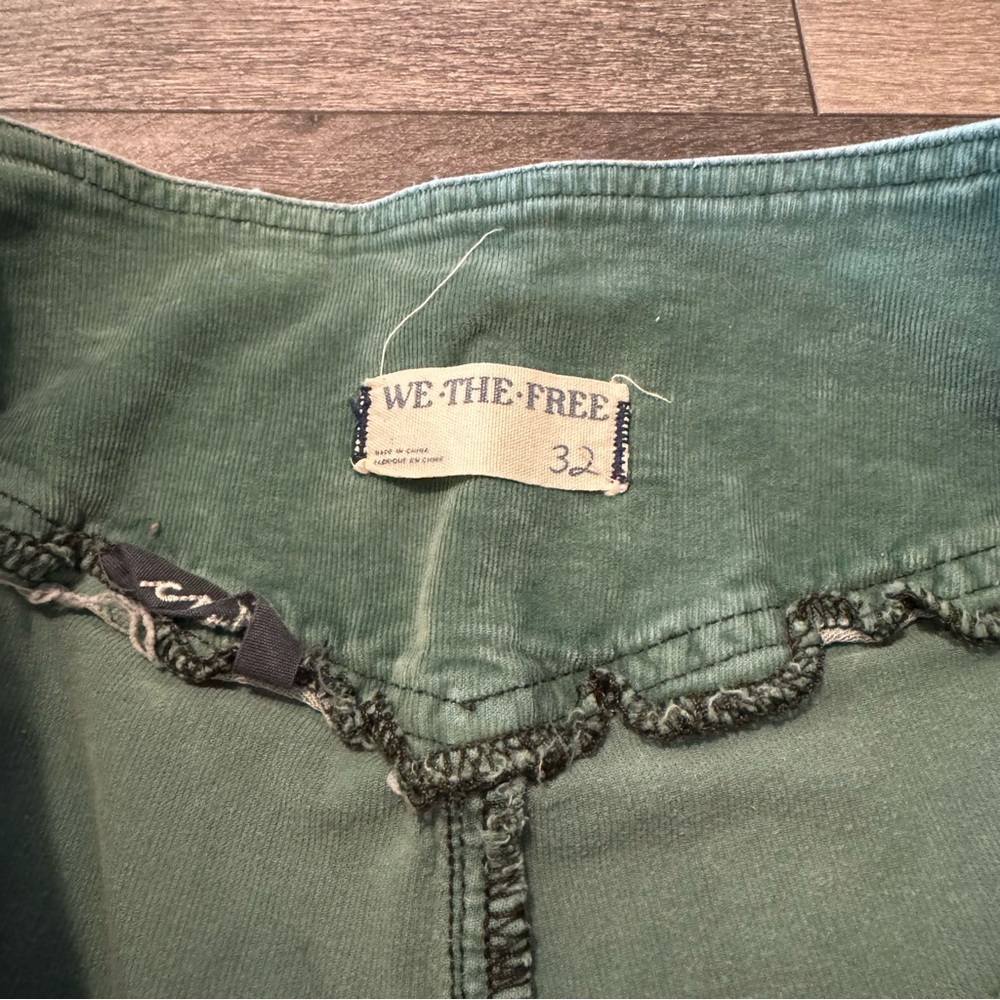 Emerald Green Corduroy Flare Pants - Picture 10 of 14